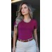 034422  Blusa Manga Curta Ramany Lisa :: Roxo